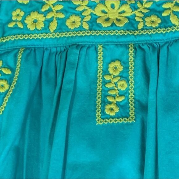 Carters Baby Girls Dress Set 6M Blue Embroidered Ruffle Cottagecore Outfit - Picture 6 of 8